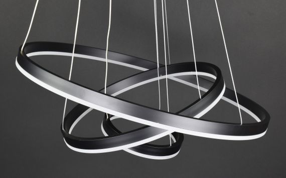 Люстра світлодіодна підвісна LED світильник для квартири на стелю лед 27777 Чорний 25-180х60х60 см. | Зображення 2