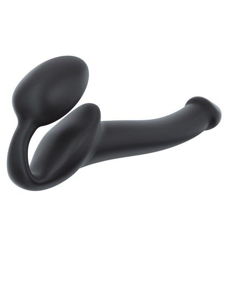 Безремневой страпон Strap-On-Me Black S, полностью регулируемый, диаметр 2,7см Sex Aura | Зображення 1
