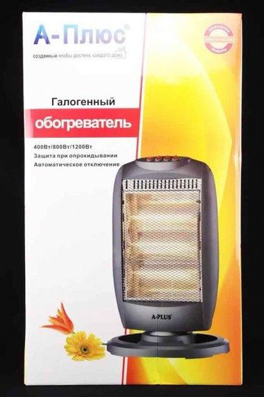 Качественный бытовой инфракрасный галогеновый обогреватель A-PLUS ht-1990 обогреватель галогеновый | Зображення 1