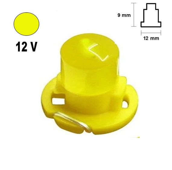 Автолампа Terra T4.7 B8.0-12, диаметр 12мм, COB, желтый, 12В | Зображення 1