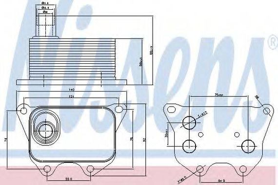 Радіатор масляний SEAT NISSENS 90659 на VW PASSAT (362)