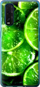 Чохол на Oppo Find X2 Зелені часточки лимона "852u-1891-2448"