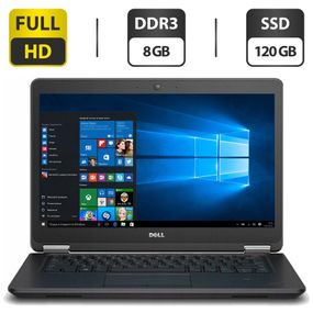 Ультрабук Dell Latitude E7450 / 14" (1920x1080) TN / Intel Core i5-5300U (2 (4) ядра по 2.3 - 2.9 GHz) / 8 GB DDR3 / 120 GB SSD / Intel HD Graphics 5500 / WebCam / HDMI  б/в