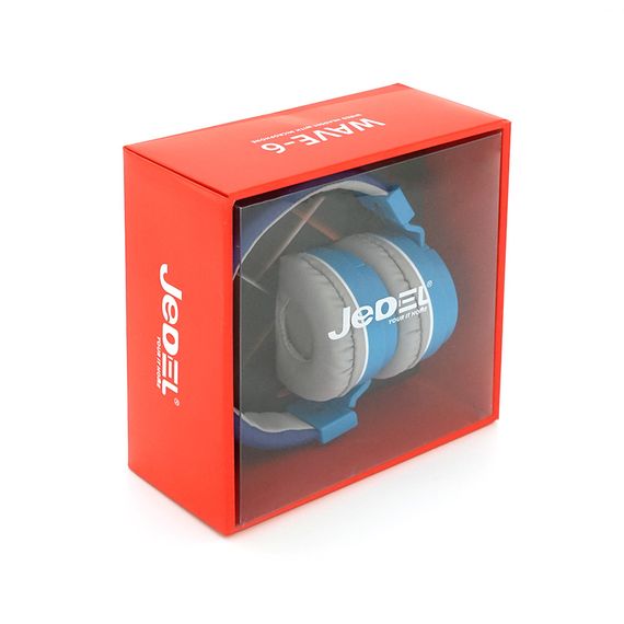 Навушники провідні Jedel WAVE6, з мікрофоном, Blue, Box | Зображення 1