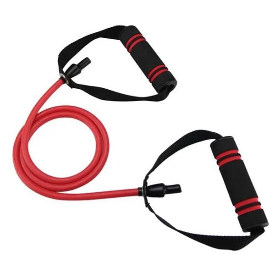 Трубчастий еспандер для фітнесу з ручками U-POWEX Latex resistance tube 30LB Red 13.5 кг (UP_1001_30LB_Red)