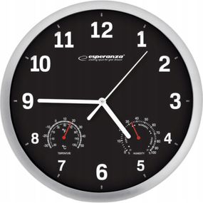 Настенные часы Esperanza Wall Clock Lyon 25см Black (EHC016K)