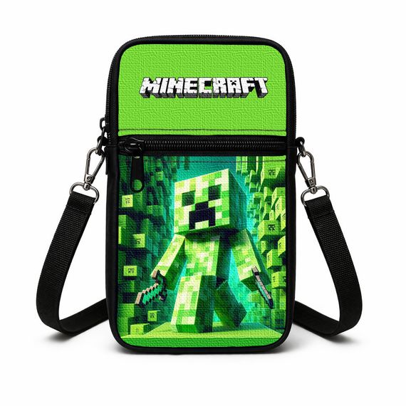 Сумка-чохол для телефону Minecraft,дитяча сумка через плече, водонепроникна міні-сумка (4791)