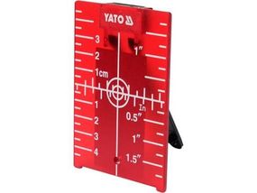 Пластина прицільна для нівеліра червона 105х 75х 3,2 мм Польша YATO YT-30464