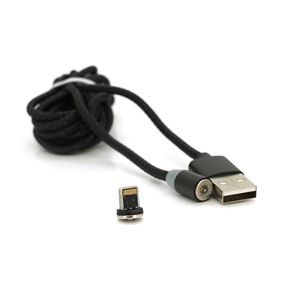 Магнитный кабель PiPo USB 2.0/Lighting, 2m, 2А, тканевая оплетка, брон арт.18166