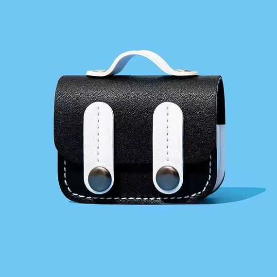 Кожаный футляр Briefcase для наушников AirPods Pro Black / White | Зображення 1