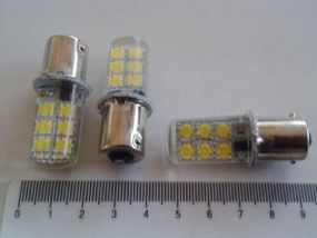Лампа світлодіод с/ц 12V P21W 1156 12SMD (50 х 50) у силіконі біла