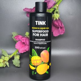 Шампунь для поврежденных волос Манго-Жидкий шелк Tink 500 мл