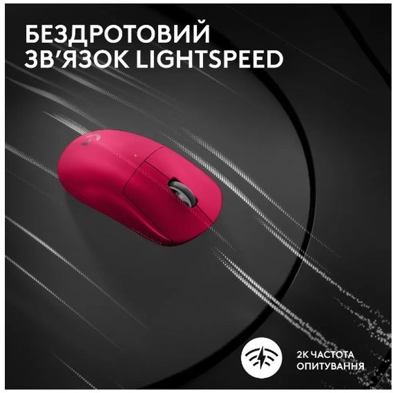 Миша Logitech G PRO X SUPERLIGHT 2 LIGHTSPEED Gaming, Magenta (910-006797) | Зображення 4