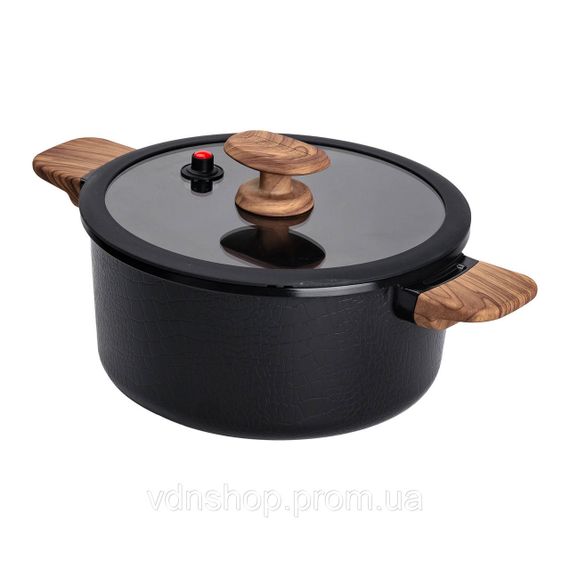 Алюмінієва каструля з керамічним покриттям антипригарним 4.7 л Ø 24 см чорний MGC HP-4-453B | Зображення 3