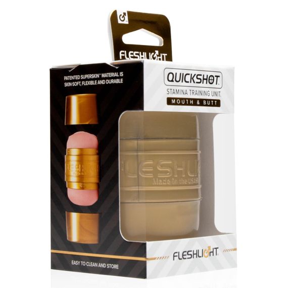 Мастурбатор Fleshlight Quickshot STU, компактний, чудово для пар і мінету Sex Aura | Зображення 7