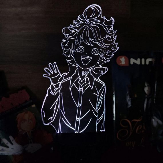 Акриловый светильник-ночник Емма The Promised Neverland белый tty-n001770