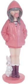 Статуэтка Девочка с Кроликом Pink 7.5х9х26см