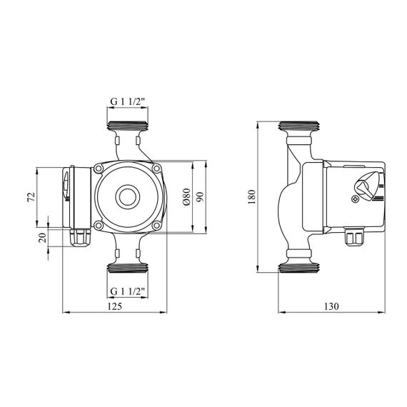 Насос циркуляційний Forwater GPD 25/4-180 (Grundfos) | Зображення 1