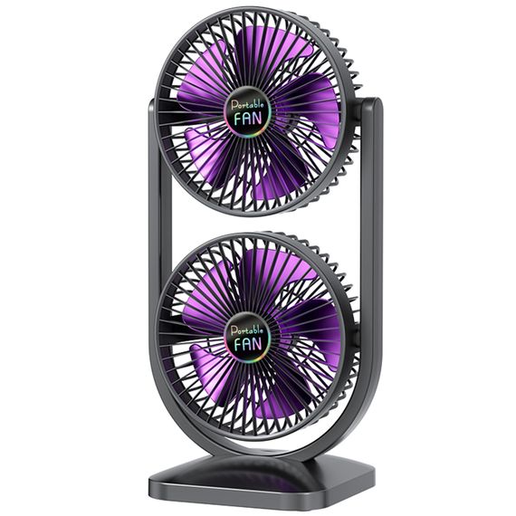 Настільний вентилятор S30 Dual-Fan 3000mAh Black