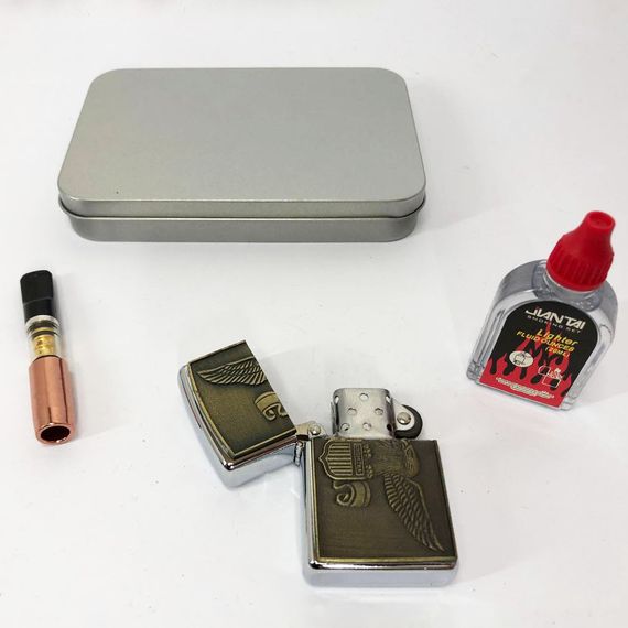 Запальничка бензинова щаслива N6, Запальнички подарунки для чоловіків, Запальничка для куріння ZT-47 | Зображення 4