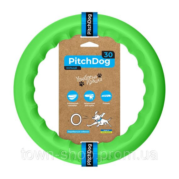 Кольцо для апортировки PitchDog30, диаметр 28 см салатовый