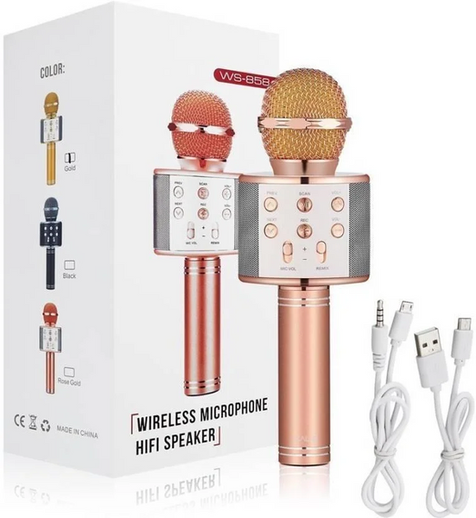 Караоке мікрофон Bluetooth бездротовий ( FM+SD) EL-858 | Зображення 6