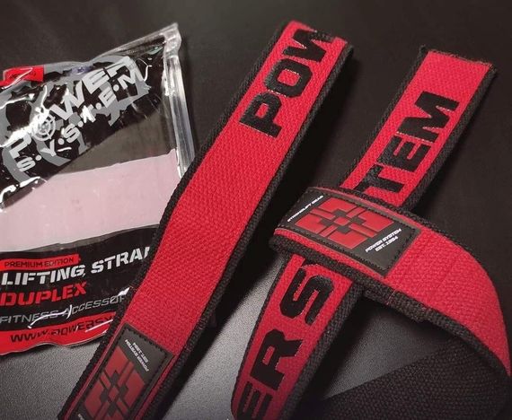 Лямки для тяги Power System PS-3401 Lifting Straps Duplex Black/Red | Зображення 1