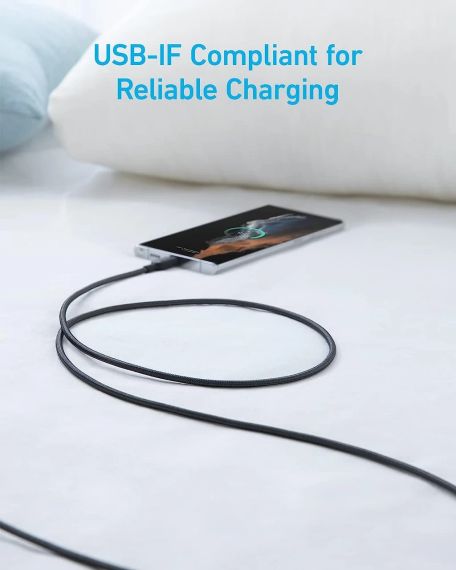 Кабель Anker 310 PowerLine USB-A to Type-C Charger Cable [2-Pack - 1,8м] - Black | Зображення 1