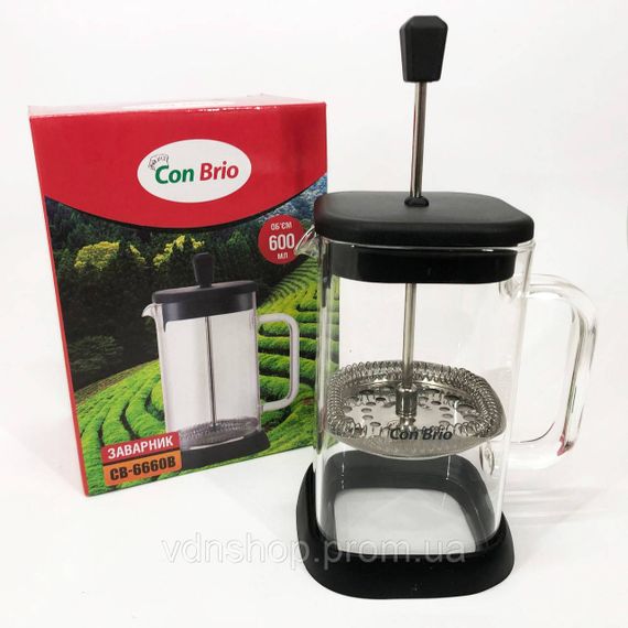 Френч-прес красивий, Френч-прес місткий, Скляний заварювальний чайник для чаю чайники GN-78 | Зображення 4