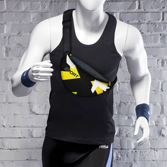 Сумка-бананка мужская/женская Sport 32×16 см с расширителем поясная сумка или сумка через плечо (02899) | Зображення 1