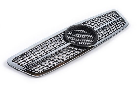 Передня решітка Diamond Silver для Mercedes C-class W203 2000-2007рр | Зображення 2