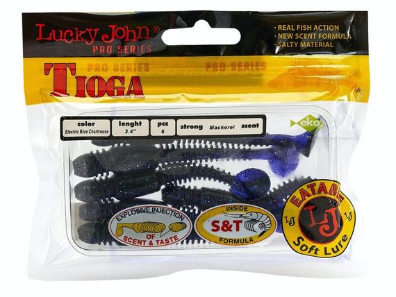 Виброхвосты съедобные LJ Лаки Джон Pro Series Tioga 3.4in /T52 6шт. | Зображення 1