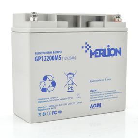 Аккумуляторная батарея MERLION AGM GP12200M5 12V 20Ah ( 180 x 78 x 165 (168) Q4