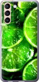 Чохол на Samsung Galaxy S21 Зелені часточки лимона "852u-2114-2448"