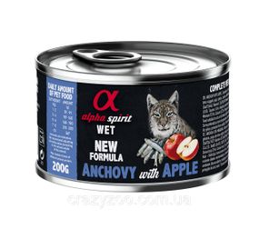 Влажный корм для котов Alpha Spirit с анчоусами и яблоками 200 г as969183