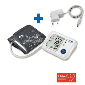 Тонометр AND UA-1020W Afib с адаптером автоматический на плечо гарантия 10 лет