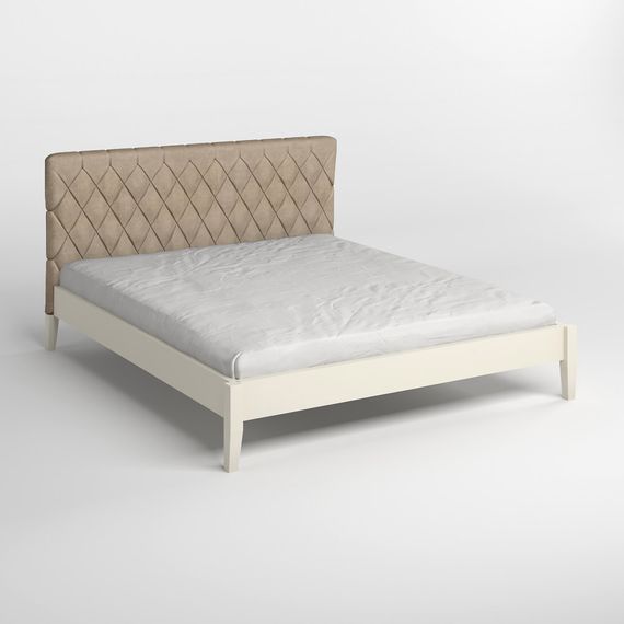 Двоспальне дерев&#039;яне ліжко Mebigrand Венеція ДК Айворі (S0505Y30R)/Аляска 23 (Бежевий) 160х190 см (MBG-5823) | Зображення 1