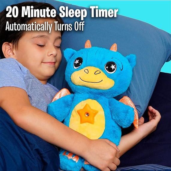 Ночник игрушка, Плюшевый ночник, синий дракон | Зображення 2