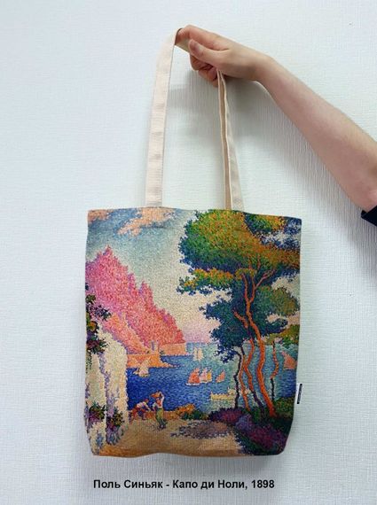 Екосумка шопер 4Profi Поль Синьяк - Капо ди Ноллі двунитка (хлопок) біла 24850