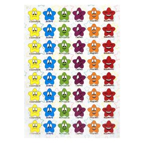 Оценивающая наклейка Звездочки KT23082501, 1 лист, 48 наклеек