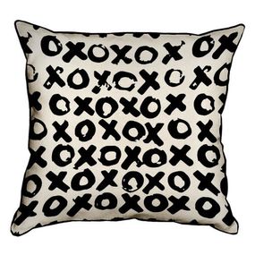 Подушка с мешковины Крестики-нолики 45x45 см (45PHB_22L003)