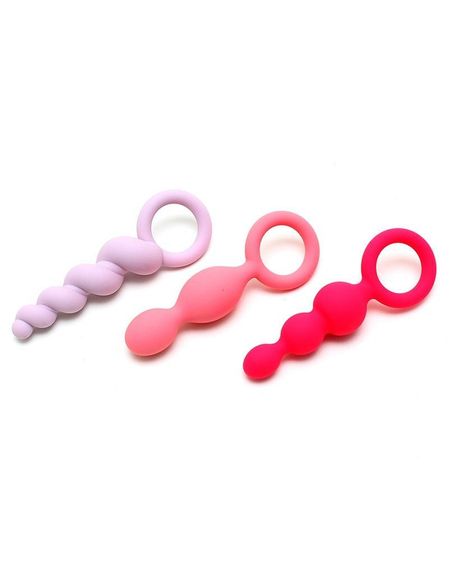Набор анальных игрушек Satisfyer Plugs colored (set of 3) - Booty Call, макс. диаметр 3 см | Зображення 1