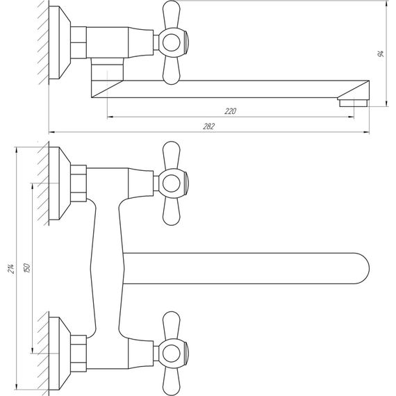 Змішувач для кухні Globus Lux GB SHARM-361-BRASS | Зображення 1