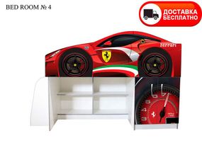 Дитяче ліжко-кімната Bed-Room №4, Ferrari колір червоний, спальне місце 1700х800 мм