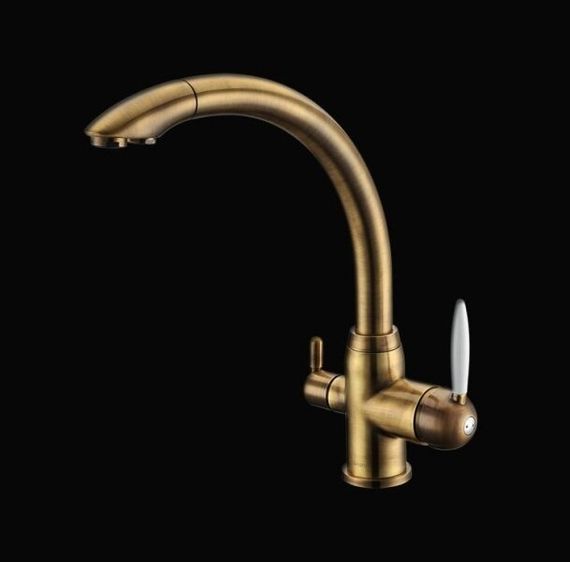 Кухонний змішувач Fabiano FKM 31.2 Brass Antique 8231.403.0534 | Зображення 1