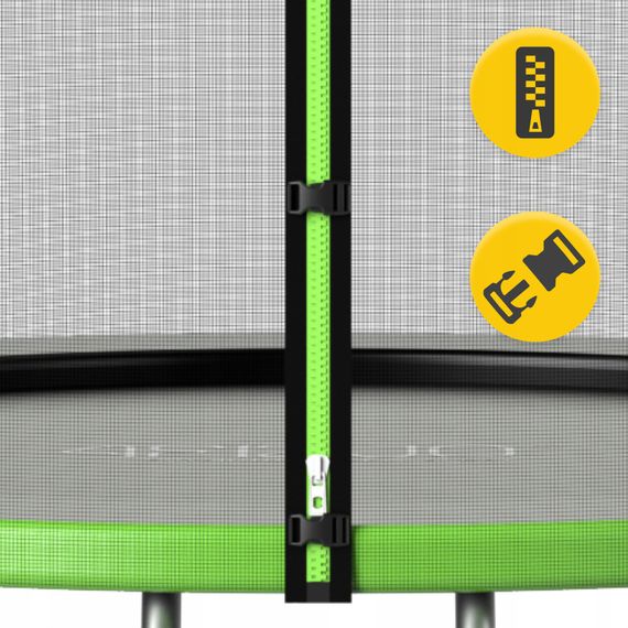 Батут із зовнішньою сіткою 4FIZJO Classic 10FT 312 см Black/Green (P-5907739314130) | Зображення 7