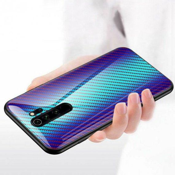 TPU+Glass чохол Twist для Xiaomi Redmi Note 8 Pro, синій | Зображення 1