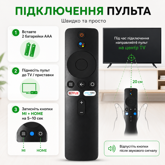 Пульт с Bluetooth для телевизора/Smart-приставки Xiaomi XMRM-006 с микрофоном | Зображення 4