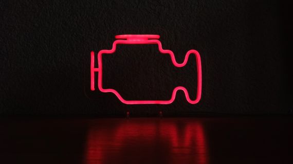 Неоновый светильник Check Engine big 500х325 acr-n000099 | Зображення 4