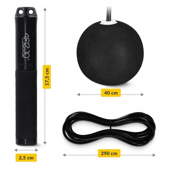 Скакалка з лічильником 4FIZJO 2 в 1 провідна/бездротова Black (P-5905973402200) | Зображення 4